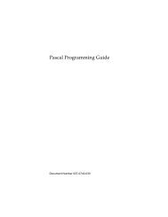 Pascal Programming Guide - SGI TechPubs Library