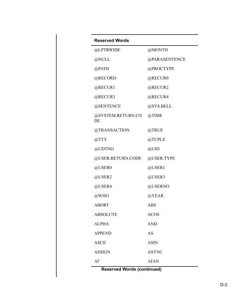 UniBasic Commands Reference - Rocket Software