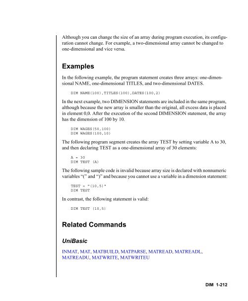 UniBasic Commands Reference - Rocket Software