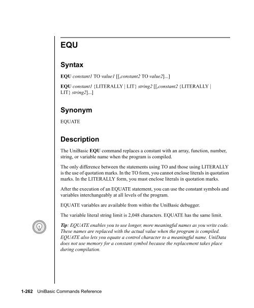 UniBasic Commands Reference - Rocket Software