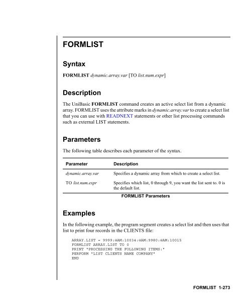 UniBasic Commands Reference - Rocket Software