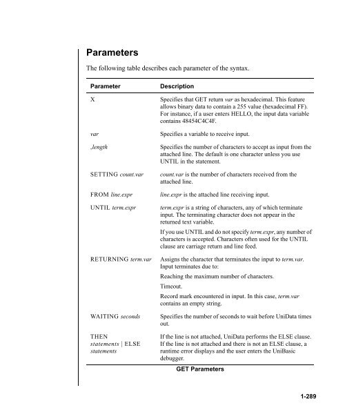 UniBasic Commands Reference - Rocket Software