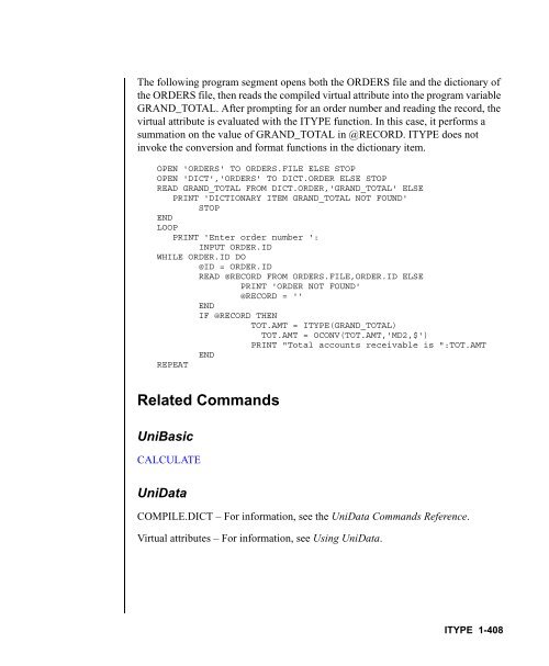 UniBasic Commands Reference - Rocket Software