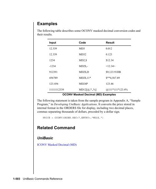 UniBasic Commands Reference - Rocket Software