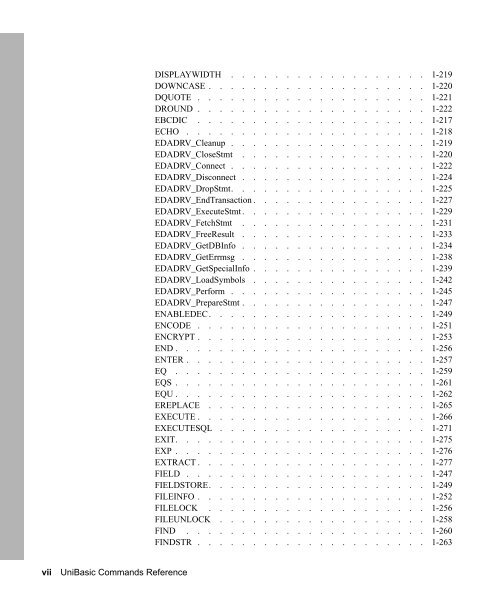 UniBasic Commands Reference - Rocket Software