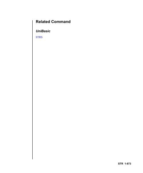 UniBasic Commands Reference - Rocket Software