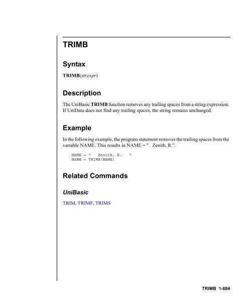 UniBasic Commands Reference - Rocket Software