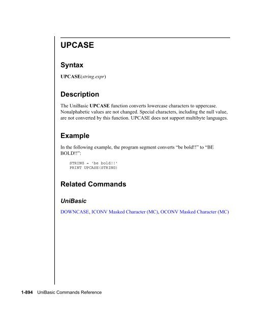 UniBasic Commands Reference - Rocket Software