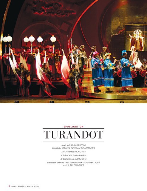 TURANDOT - Seattle Opera