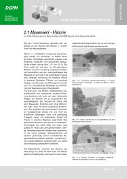 2.1 Mauerwerk - Historie (536 KB) - Mauerwerksbau - Lehre