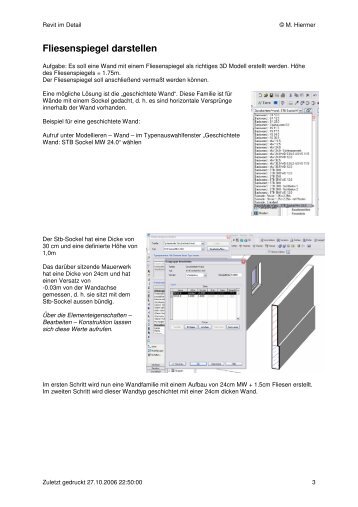 Fliesenspiegel darstellen - CAD.de