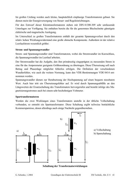 Hilfsblätter zu Grundlagen der Elektrotechnik III - FB E+I: Home