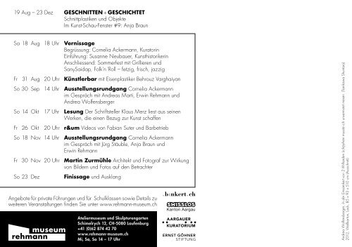 GESCHNITTEN + GESCHICHTET - Andrea Wolfensberger