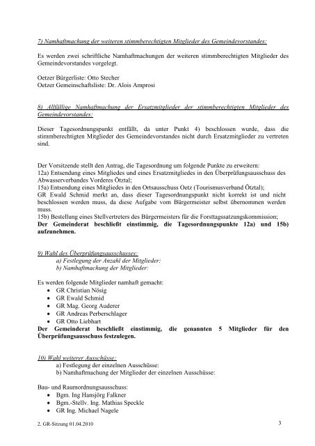 2. Gemeinderatsprotokoll (121 KB) - .PDF - Gemeinde Oetz