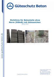 Güteschutz Beton Richtlinie RiBoN