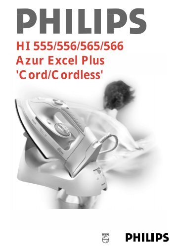 HI 555/556/565/566 Azur Excel Plus 'Cord/Cordless' - Philips