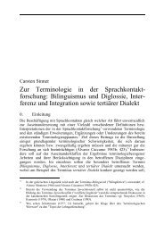 Zur Terminologie in der Sprachkontakt- forschung ... - Carsten Sinner