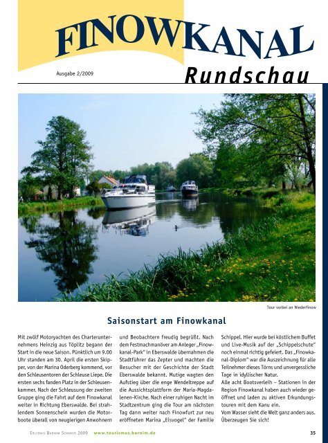 Rundschau - in der Region Finowkanal