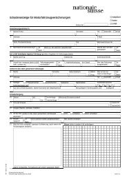Schadenmeldung Motorfahrzeugversicherungen ... - Nationale Suisse