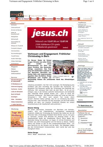 Vertrauen und Engagement: Fröhlicher Christustag in Bern