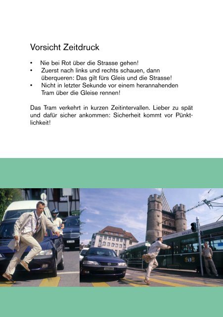 Vorsicht Tram – BVB Sicherheitsbroschüre - Senioren-Forum Basel