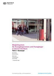 Wegleitsystem für Fussgängerinnen und Fussgänger in Zürich ...