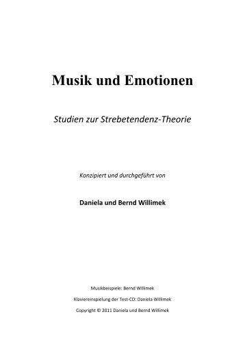 Musik und Emotionen Studien zur Strebetendenz ... - willimekmusic