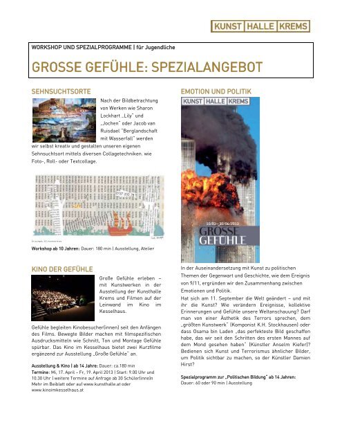 INFORMATION DER KUNSTVERMITTLUNG - Kunsthalle Krems