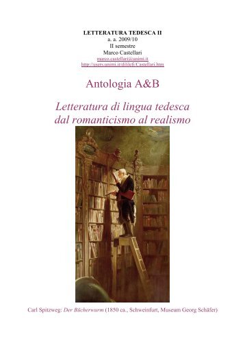 Antologia A&B Letteratura di lingua tedesca dal romanticismo al ...