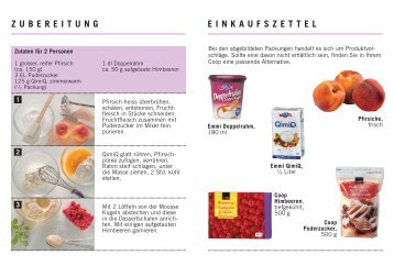 EINKAUFSZETTEL ZUBEREITUNG - Coop Rezepte