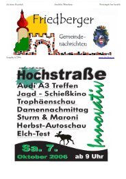 Ausgabe 06/2006 - Gemeinde Friedberg