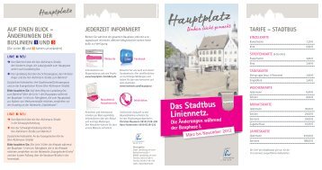 Faltplan "Das Stadtbus Liniennetz." (1,5 MB) - Hauptplatz Landsberg