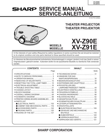 XV-Z90 / Xv-Z91 Service-Manual GB DE