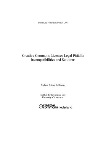 Creative Commons Licenses Legal Pitfalls: Incompatibilities and ...