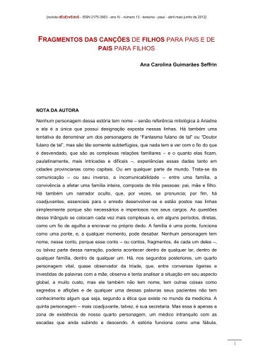 Ana Carolina Guimarães Seffrin - dEsEnrEdoS