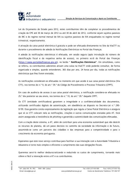 Autenticar documentos ctt