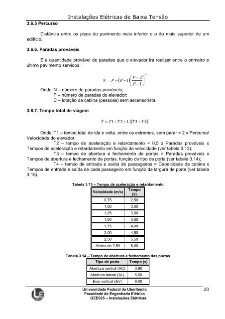 Instalações Elétricas de Baixa Tensão - Universidade Federal de ...