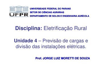 Eletrificação Rural - Moretti.agrarias.ufpr.br - Universidade Federal ...