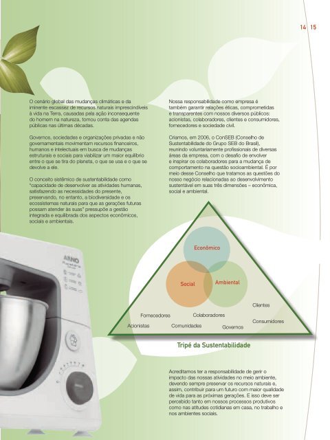 Relatório de Responsabilidade Socioambiental 2010 - Arno