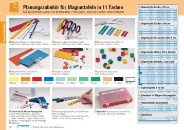 Planungszubehör für Magnettafeln in 11 Farben