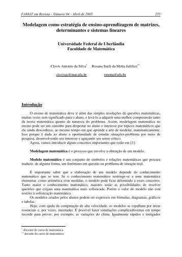 Modelagem como estratégia de ensino ... - INF-Unioeste