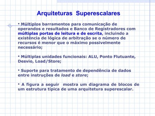 Arquiteturas Superescalares