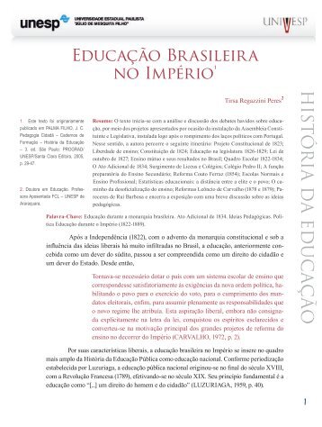 hist ó ria d a Educação - Acervo Digital da Unesp