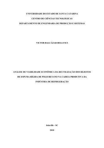 Análise de viabilidade econômica da reutilização dos rejeitos