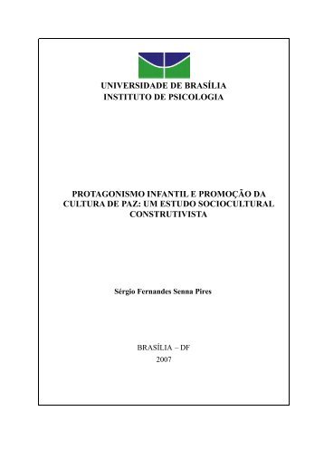 universidade de brasília instituto de psicologia ... - Aslegis