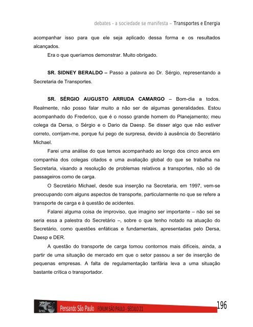 Transporte e Energia - Assembleia Legislativa do Estado de São ...