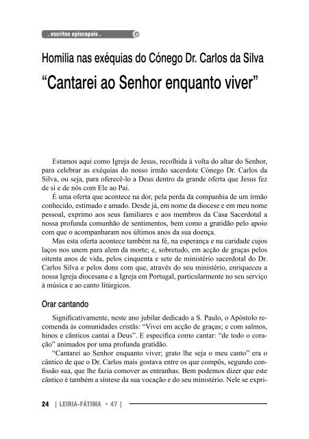 Quereis ver Jesus? Contemplai-O na cruz! - Diocese de Leiria Fátima