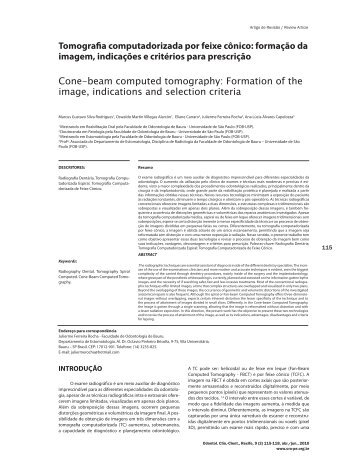 Tomografia computadorizada por feixe cônico ... - Rev@Odonto