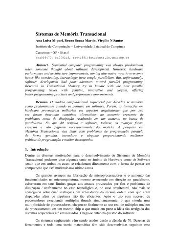 Texto - Instituto de Computação - Unicamp