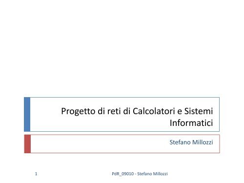 Progetto di reti di Calcolatori e Sistemi Informativi